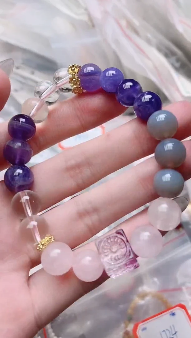 水晶手链未镶嵌多样性发拍一发一