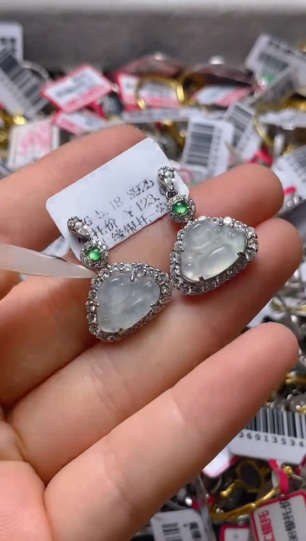 银S925镶嵌戒指翡翠百内无证书