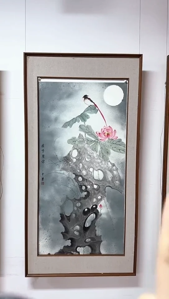 【闪购商品】国画王子墨四尺花鸟 月下思念