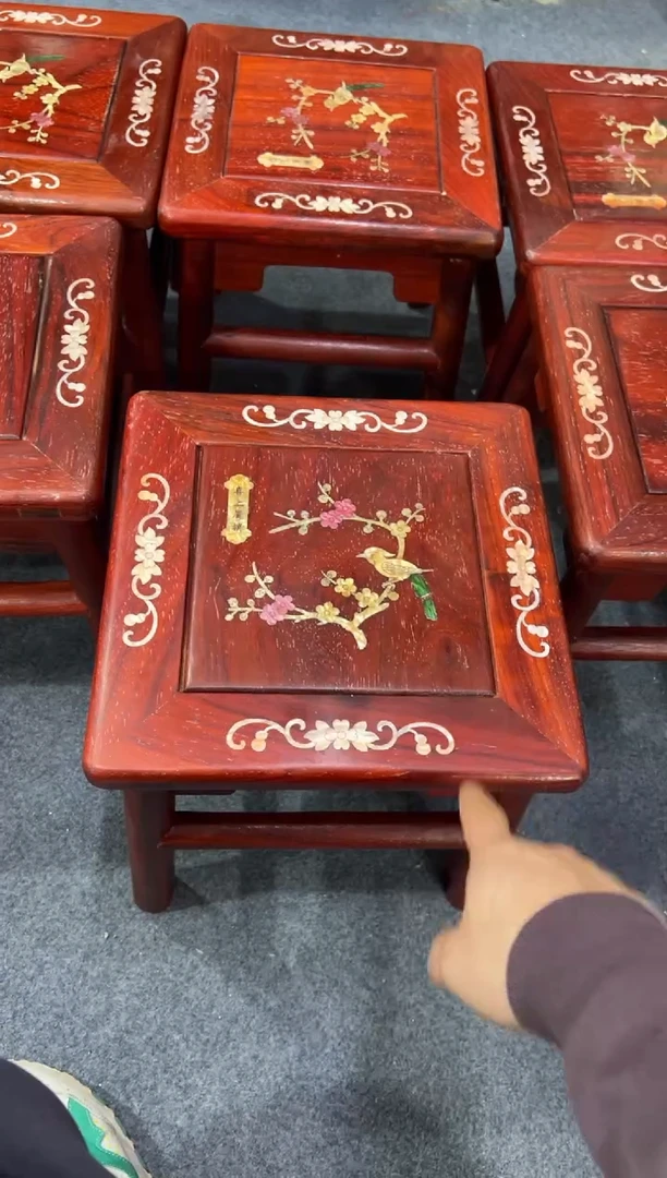 木木 邵氏紫檀螺钿镶嵌富贵凳千斤凳
