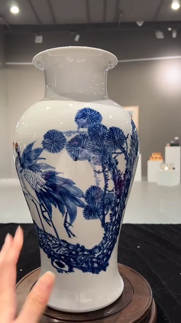 其他崔景哲-瓷器-C中-松鹤延年