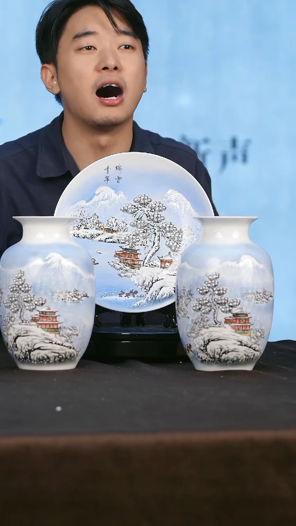 摆件【新华网瓷】景德镇陶瓷摆件O856