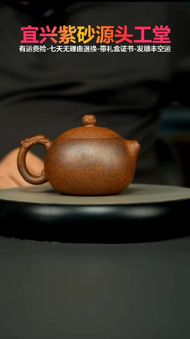 茶壶紫砂蒋静明天星泥柴烧龙把西施330CC