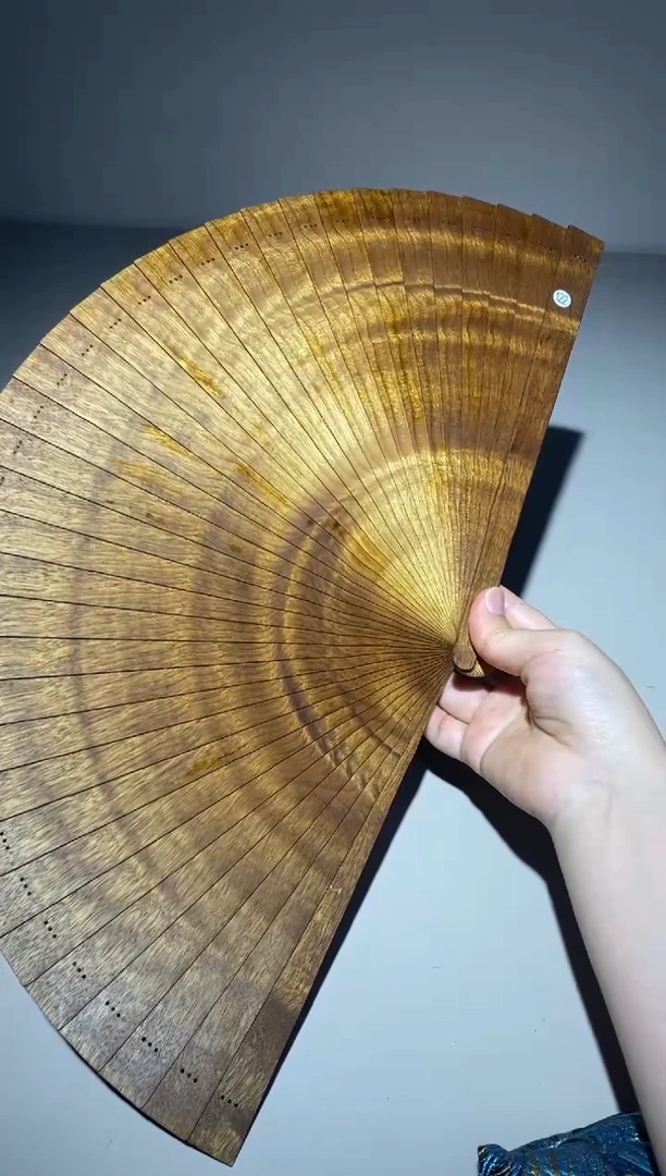 金丝楠26cm金丝楠木小叶桢楠扇122