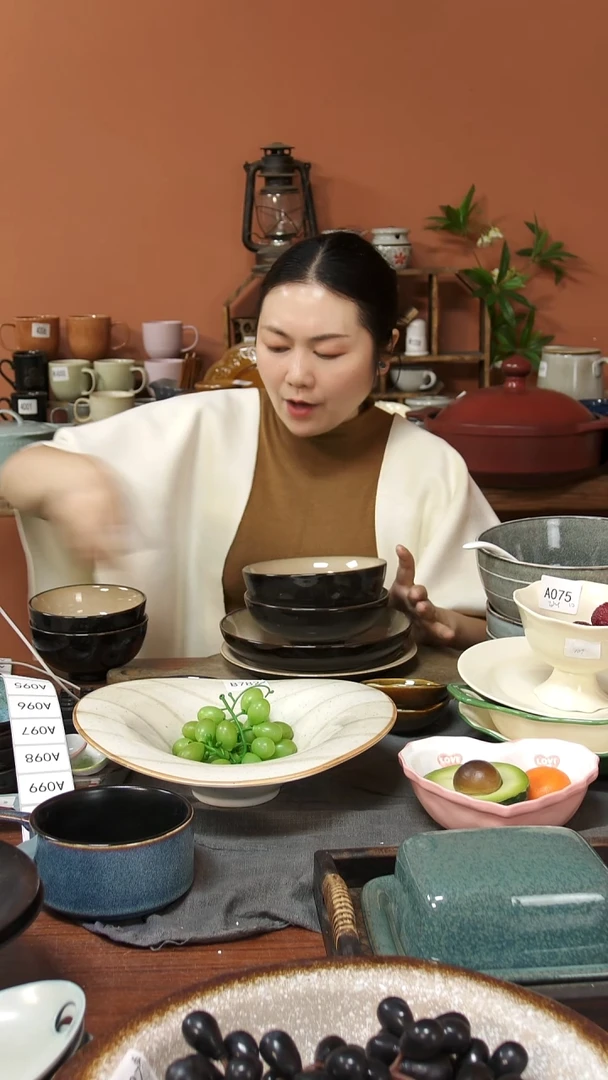 陶瓷A080陶瓷餐具7件套微瑕
