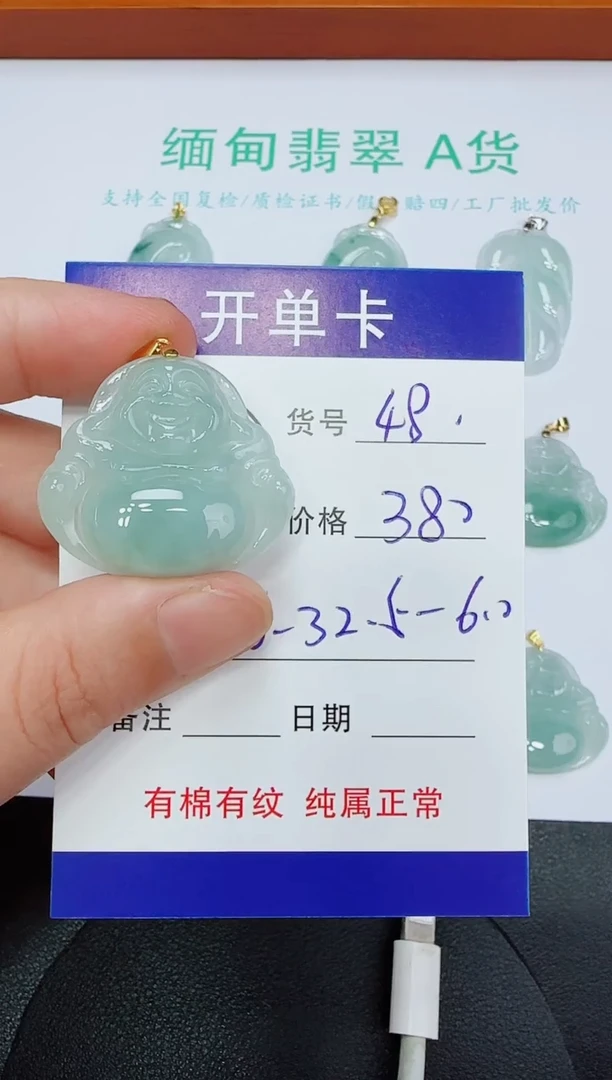 翡翠未镶嵌吊坠(赠链)48