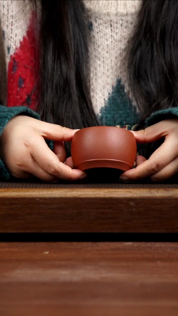 【闪购商品】紫砂茶壶红皮龙鼓杯80CC