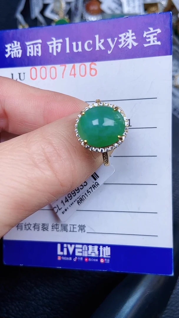 颈饰银S925镶嵌翡翠7406