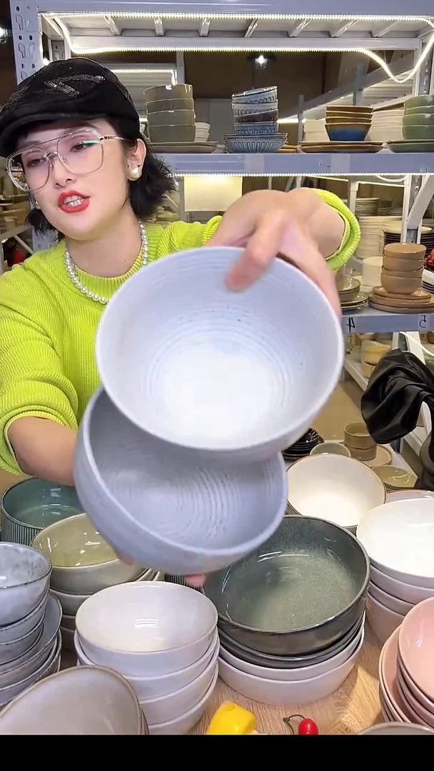 瓷234外贸尾货高温釉下彩陶瓷餐具默认微瑕