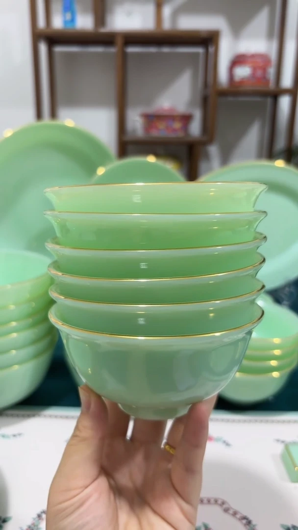 ·4.5英寸玉瓷碗6个口径11.5厘米
