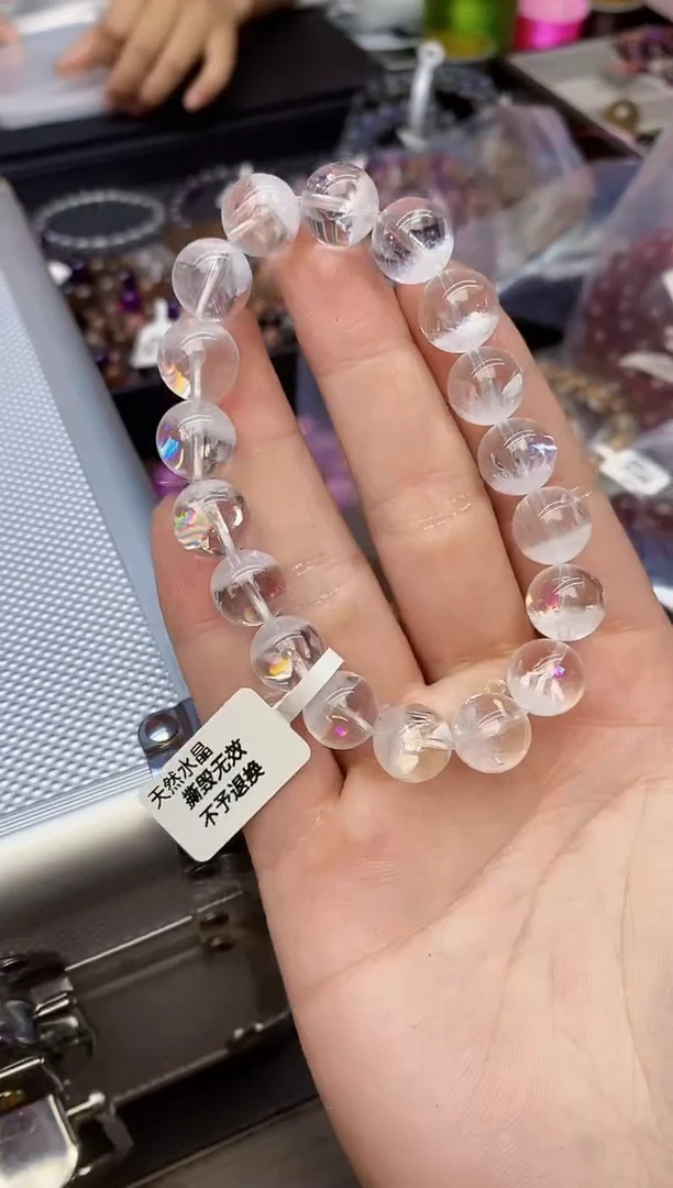 水晶手串未镶嵌92白幽灵12mm