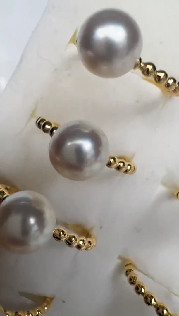 银S925镶嵌戒指海水珍珠多样性发其一