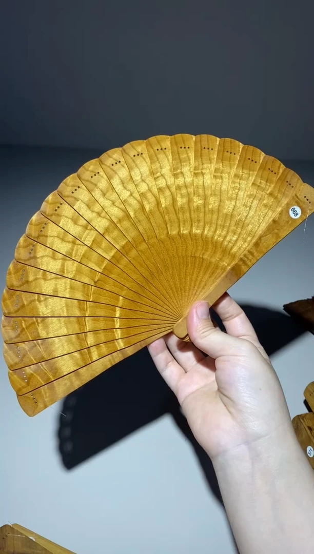金丝楠18cm金丝楠木小叶桢楠扇668