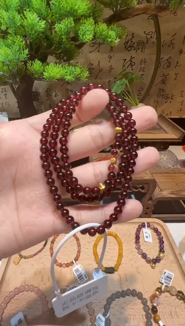 未镶嵌手串石榴石手饰@@