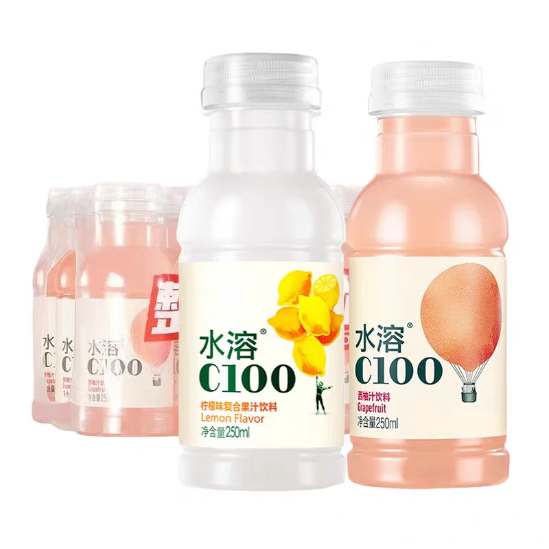 农夫山泉水溶C100小瓶250ml柠檬复合果汁饮料迷你便携装果味