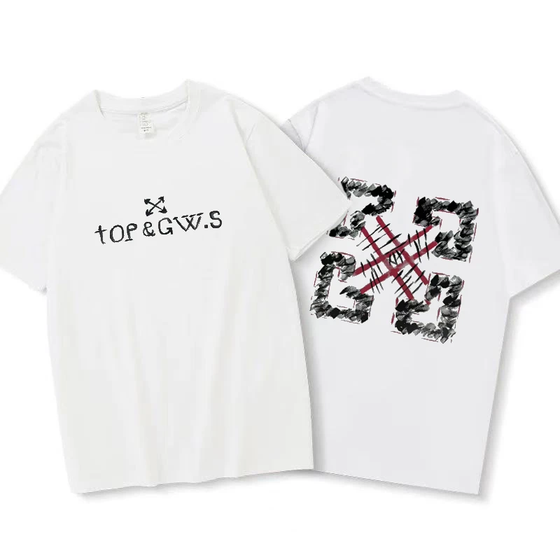 潮牌国潮字母logo宽松圆领短袖T恤纯棉男女款情侣夏季休闲百搭ins