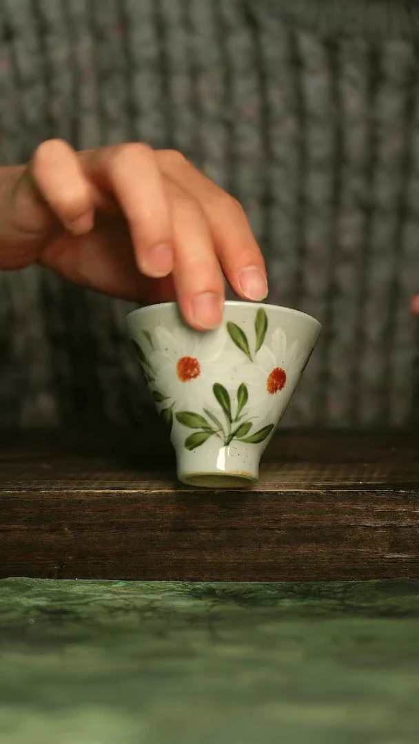 陶瓷青诗集手工手绘瓷器