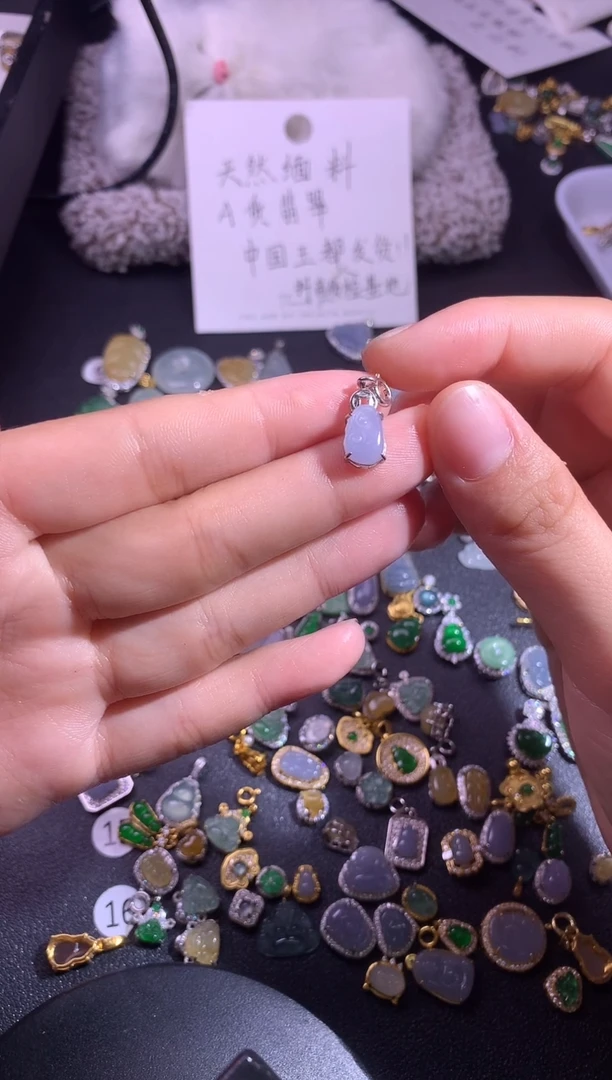 吊坠(不含链)银S925镶嵌翡翠无****明1