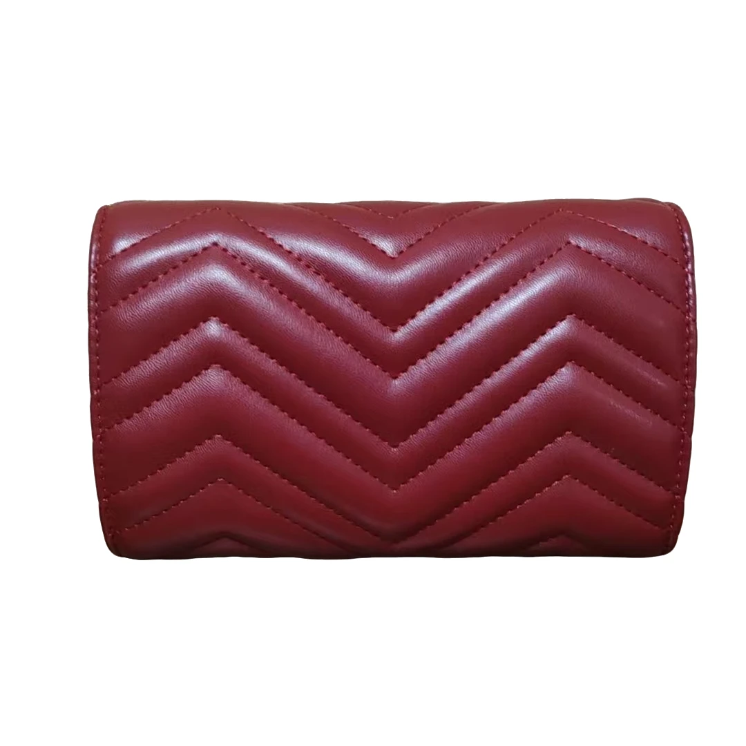 TOLEX2025新款手工时尚手提真皮旧波浪女包白色/红色20cm