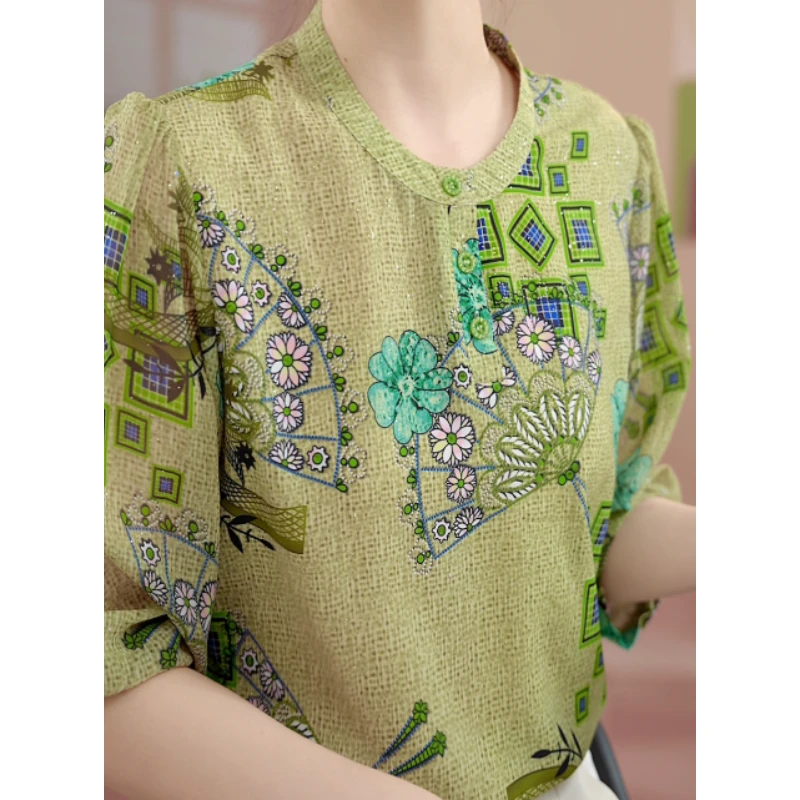 【BD-7813】2025时尚气质小衫百搭显瘦洋气宽松