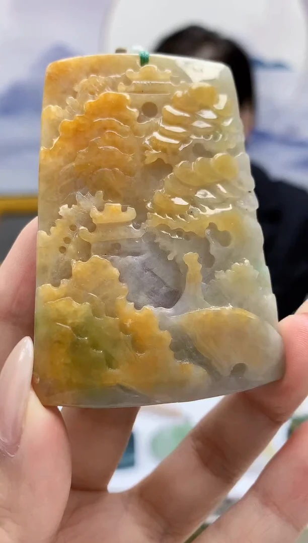 未镶嵌定制翡翠3099xx-毛货挂件20