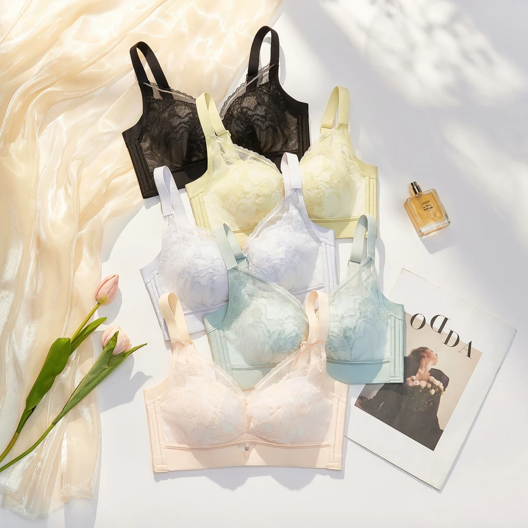 miya/幂芽【国色天香】院线聚拢蚕丝滑滑杯轻薄透气收副乳内衣2531