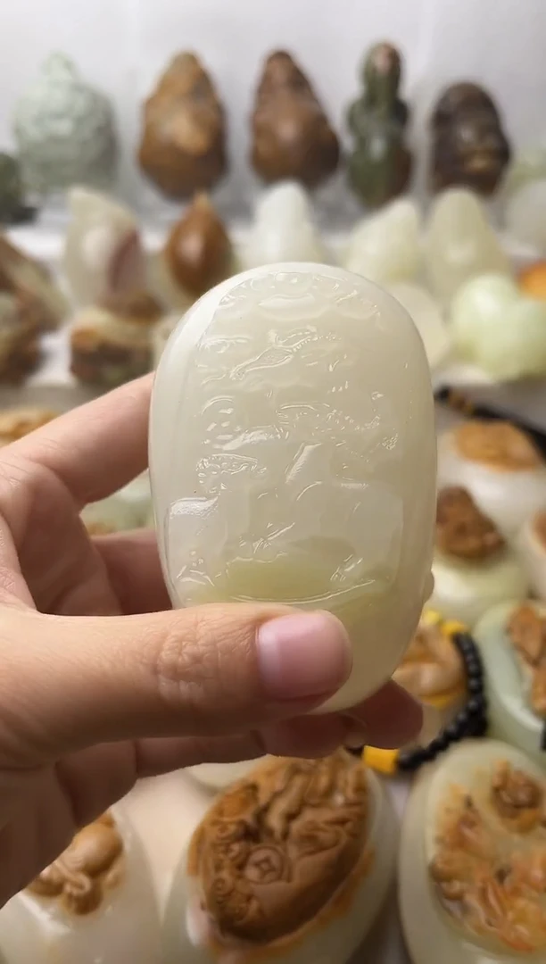 石材古青石棉纹正常不退换三羊开泰