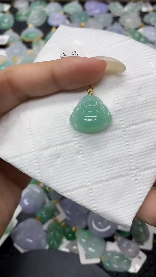 颈饰18K金镶嵌翡翠11111111111