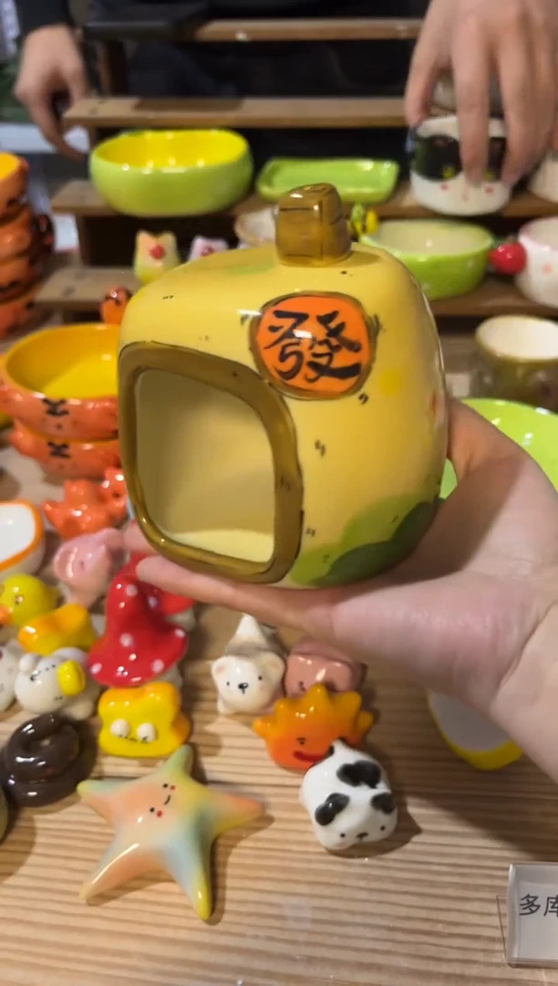 40手绘釉下彩微瑕陶瓷