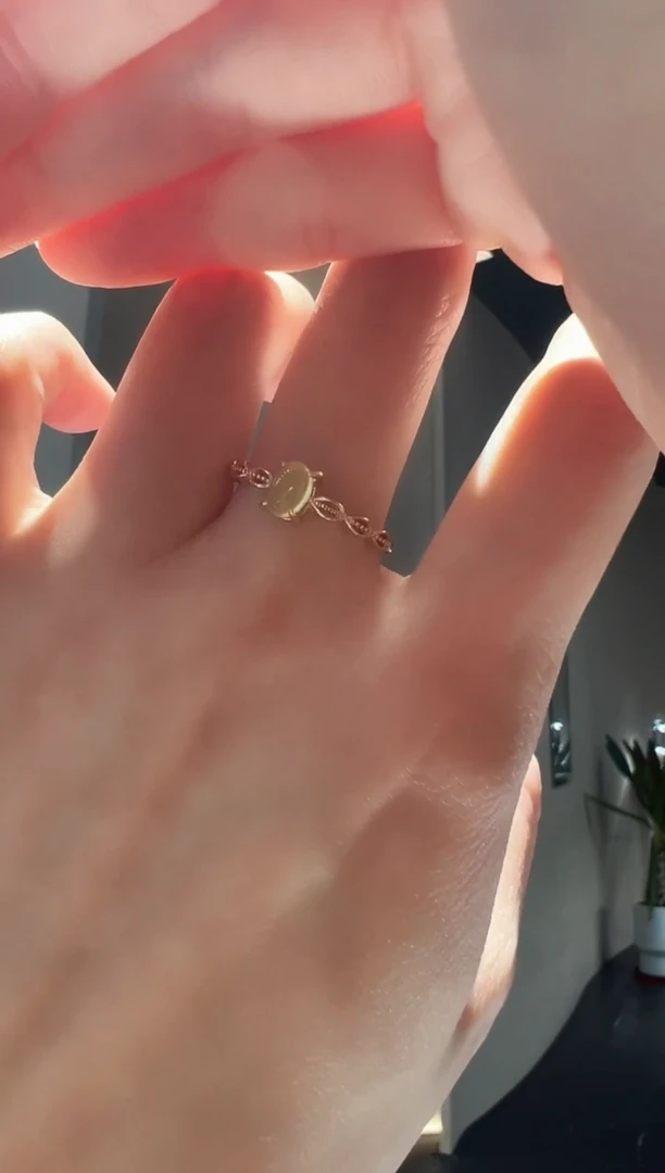 【闪购商品】葡萄石戒指/指环银S925镶嵌42】多样性发其一