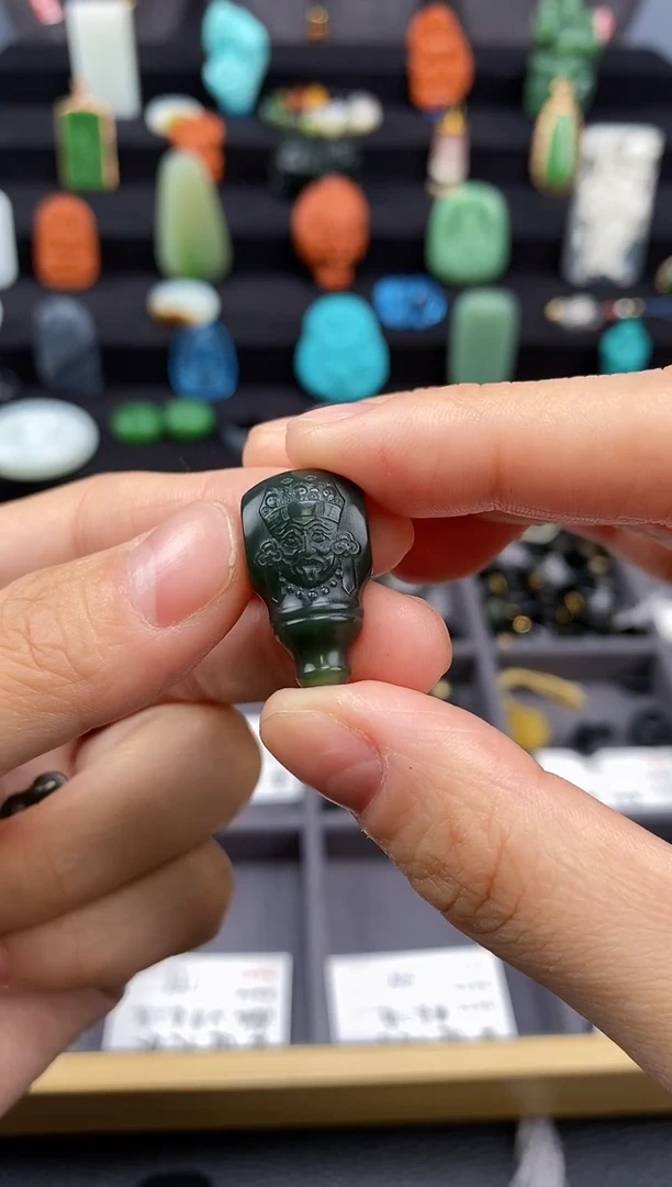 【闪购商品】和田玉-未镶嵌青玉三通