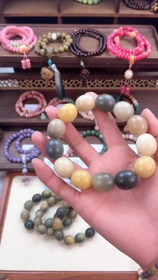 【闪购商品】白玉菩提手串大卡鹅蛋单圈手串29