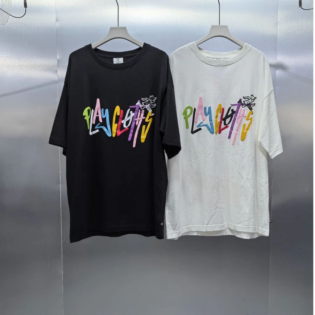 B04-41508-PLA夏季后背潮流印花时尚圆领半袖