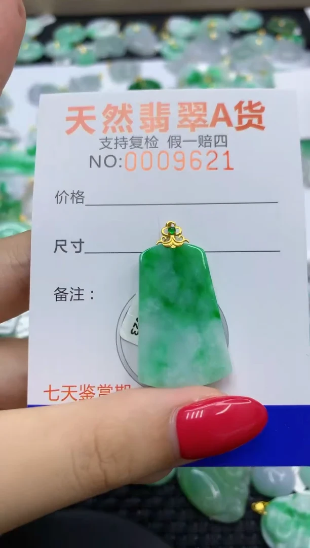 翡翠18K金镶嵌颈饰11111111111