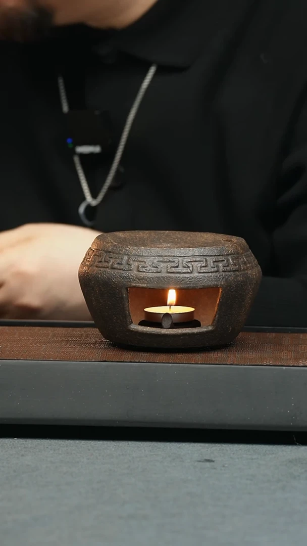 【闪购商品】紫砂茶壶五堂温茶器-回纹圆炉