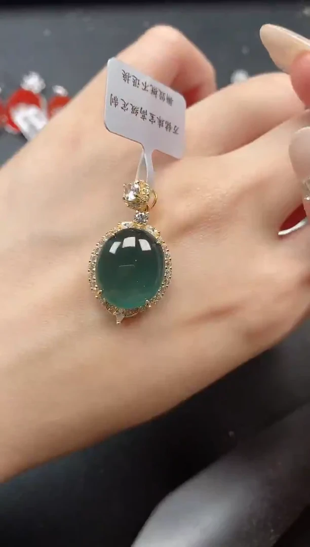 银S925镶嵌戒指翡翠51151