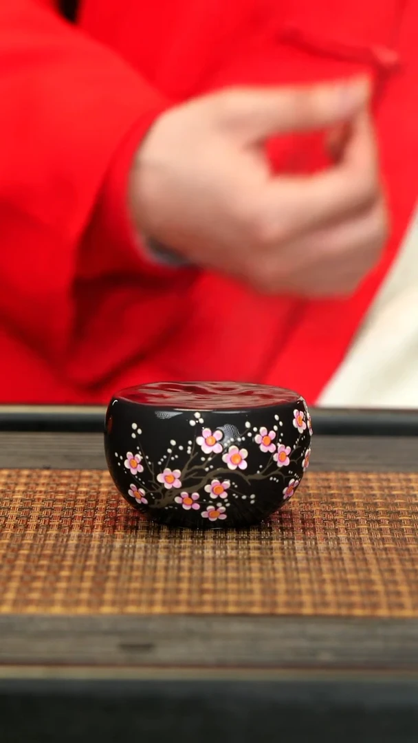 【闪购商品】紫砂茶壶9梅花杯 黑料