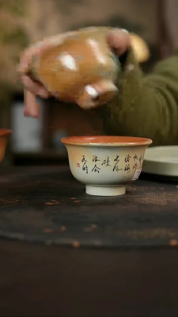 景德镇陶瓷杯碗柴烧多人