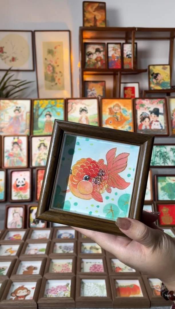 【闪购商品】国画【鸿运当头】纯手绘国画摆台