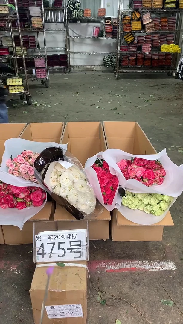 475号♥中通不指定随机颜色含20%耗损发一箱鲜花