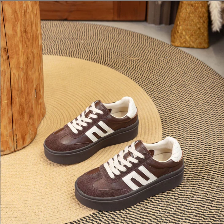 休闲运动真皮厚底德迅女鞋单鞋BLGD-22198