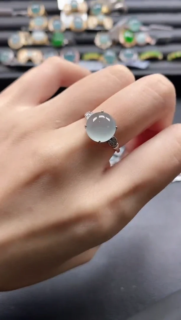 【闪购商品】翡翠戒指银S925镶嵌1111