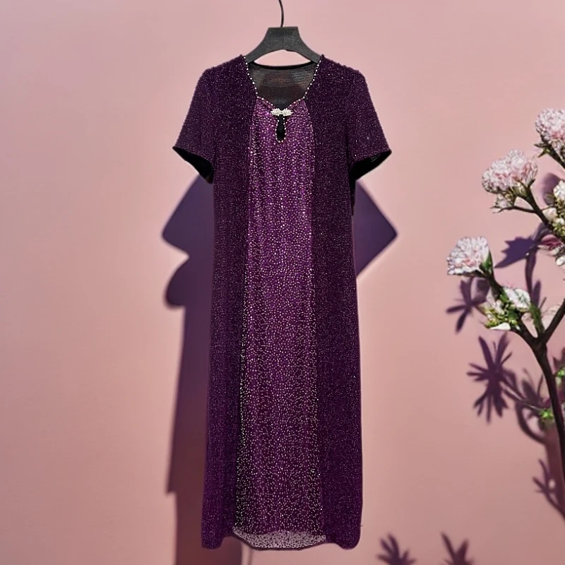 L251055设计师新款洋气宽松连衣裙修身名媛时尚气质连衣裙收腰