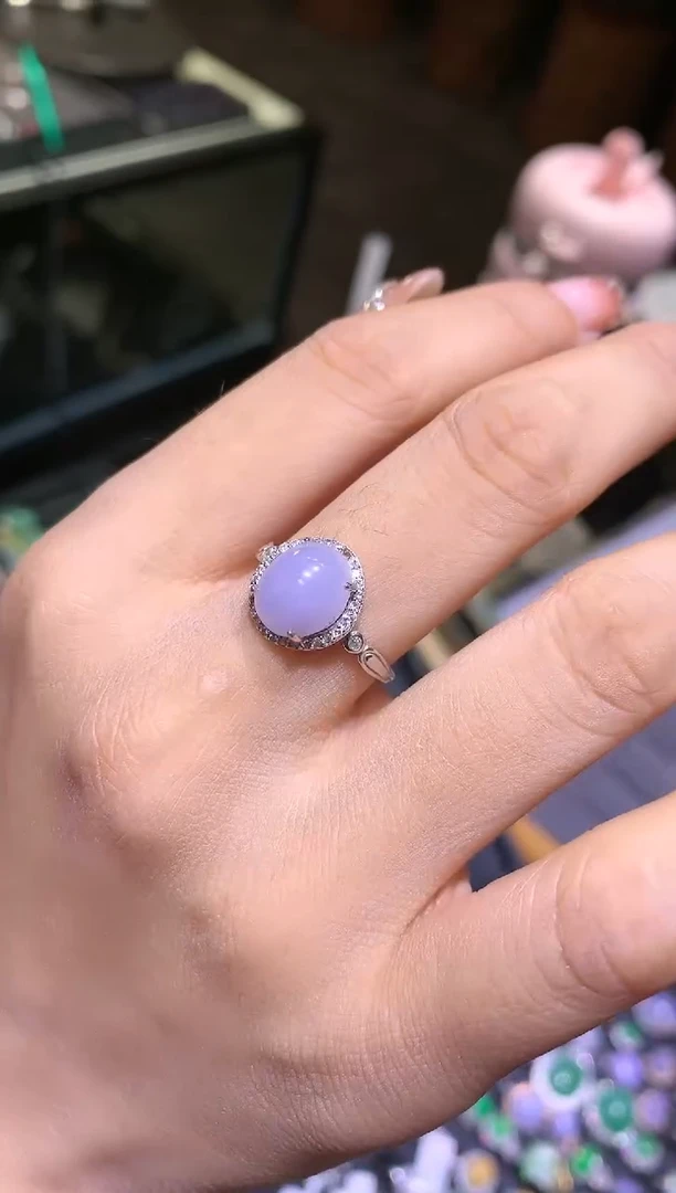 【闪购商品】翡翠吊坠(不含链)银S925镶嵌戒指