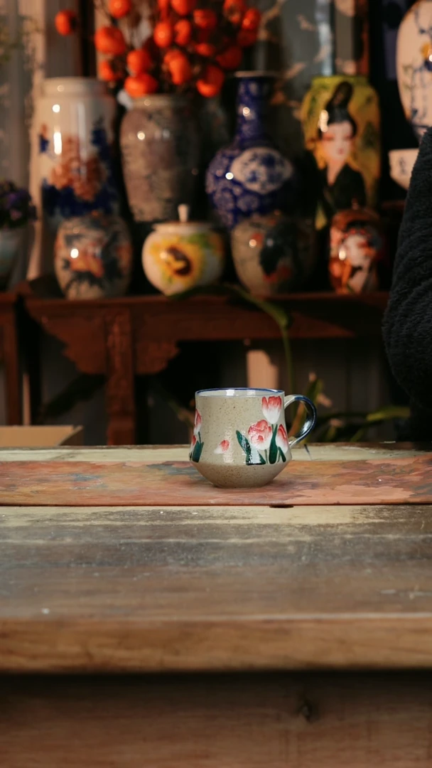 【闪购商品】瓷片景德镇纯手工釉下彩精品花瓶