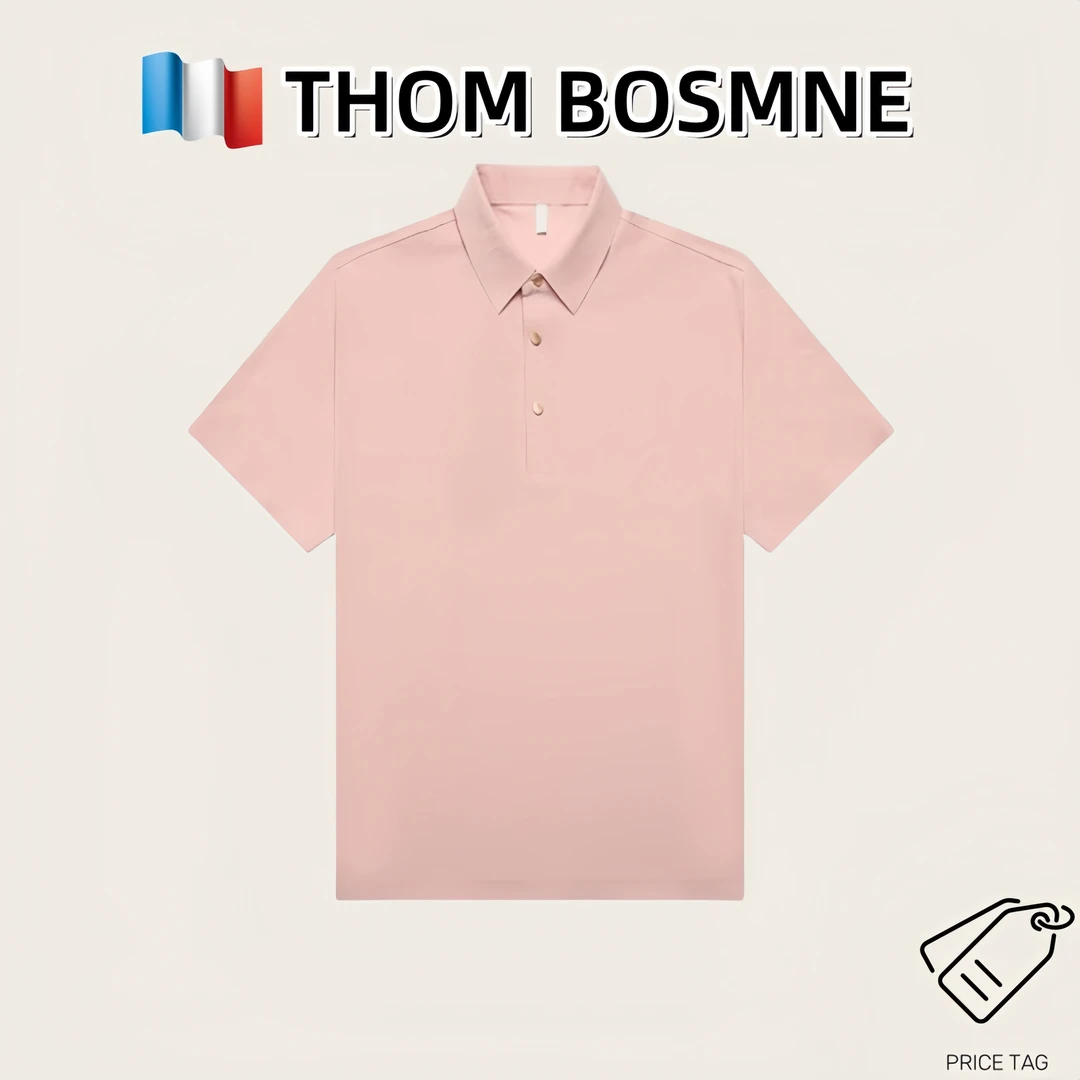 THOM BOSMNE高档冰丝无痕polo衫短袖男夏季弹力休闲翻领T恤男上衣