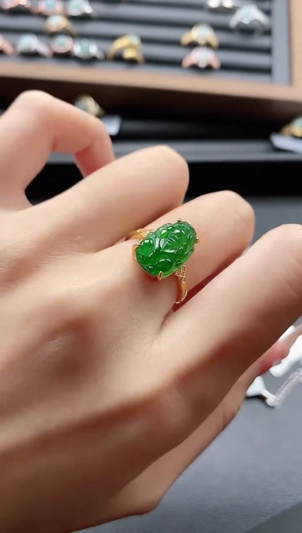 【闪购商品】翡翠戒指银S925镶嵌51151