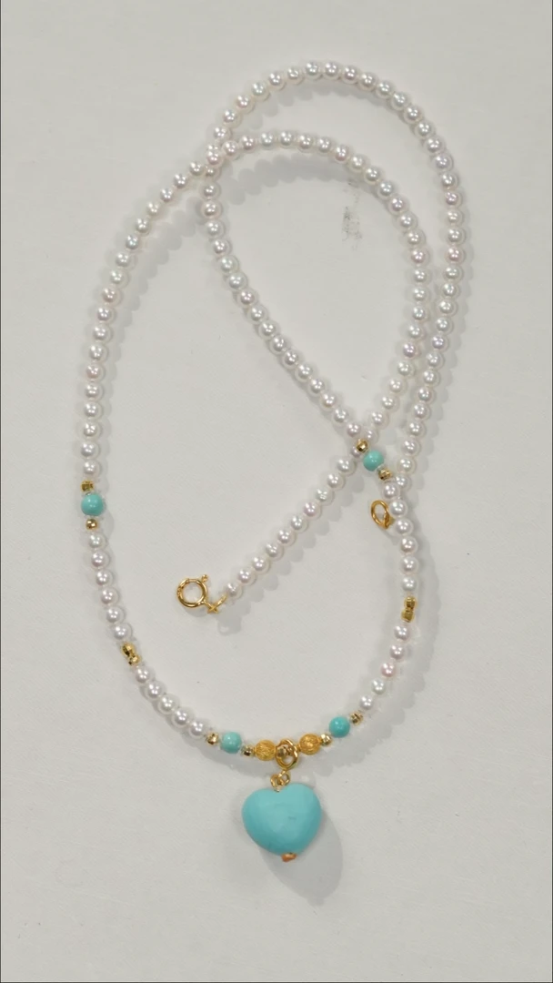 【闪购商品】绿松石项链18K金镶嵌1