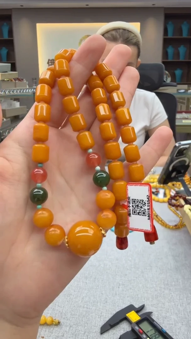 未镶嵌琥珀手链190秒拍号 假一罚三