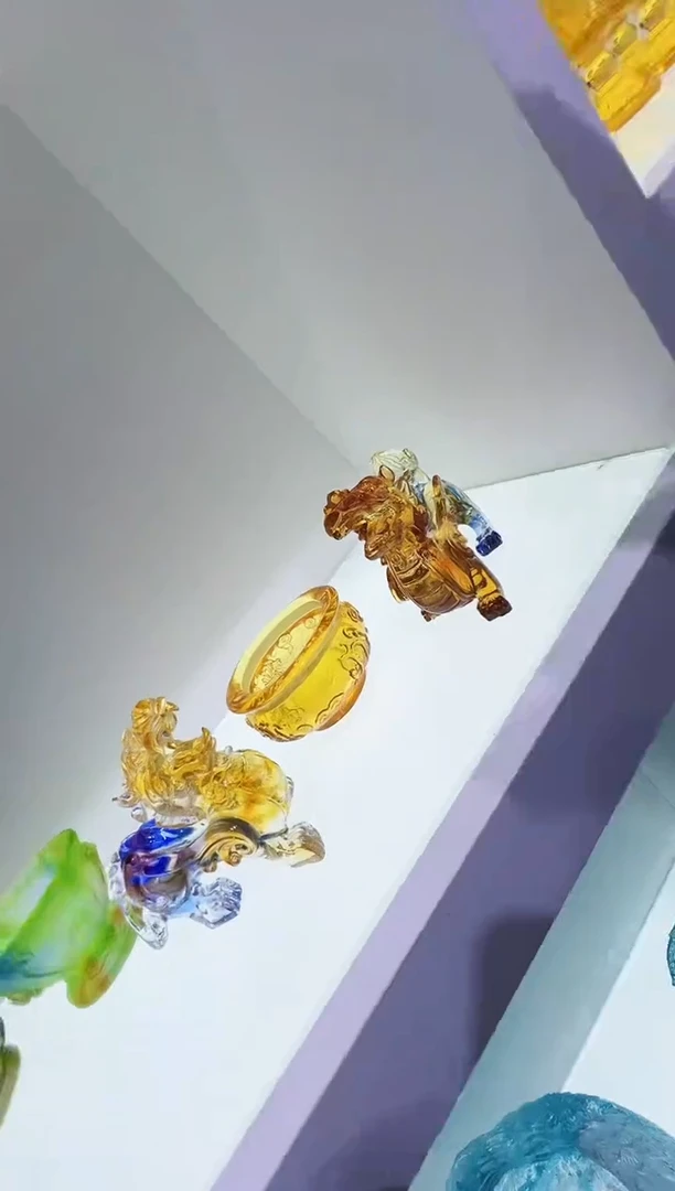 泥塑古法琉璃摆件